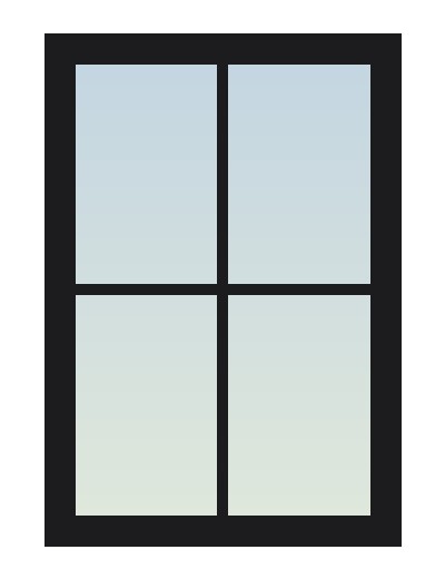 4-lite French pane window