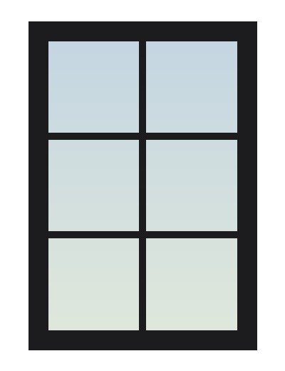 6-lite French pane window